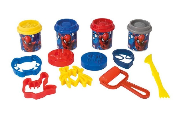AS Company Πλαστελίνη Marvel Spiderman Κουβαδάκι Με 4 Βαζάκια Και 8 Εργαλεία