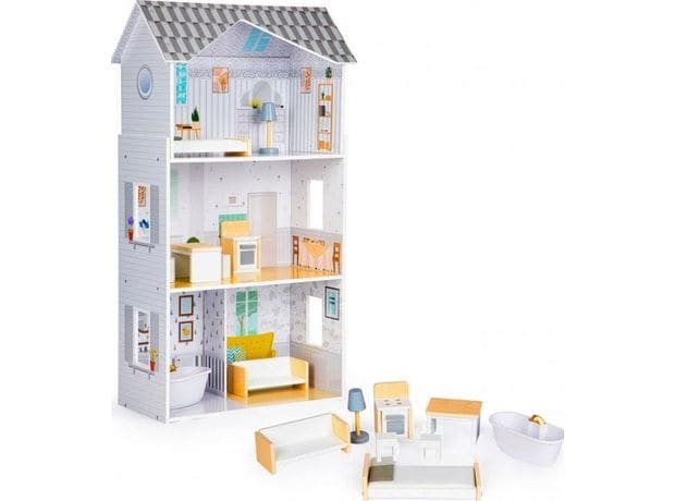 Ecotoys Ξύλινο Παιδικό Κουκλόσπιτο Grace