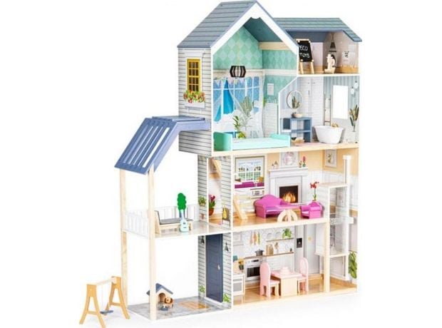 Ecotoys Ξύλινο Παιδικό Κουκλόσπιτο XXL Maya