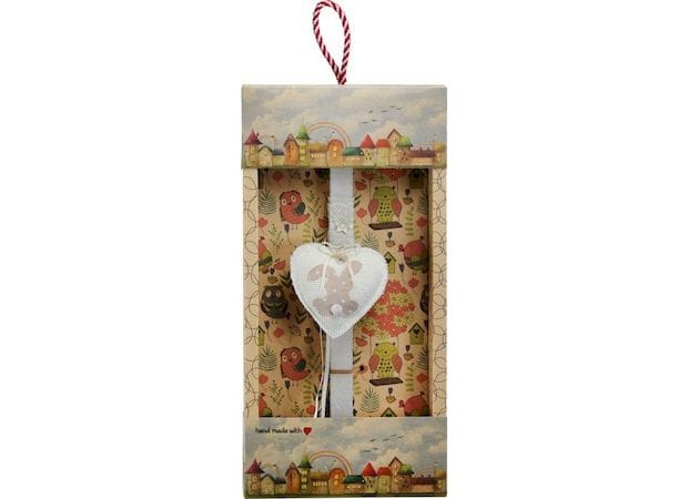 Λαμπάδα Synchronia Καρδιά με Κουνελάκι - Κρεμ