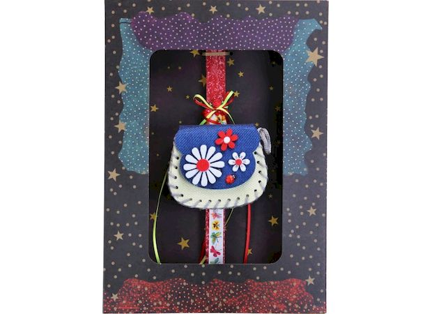 Λαμπάδα Synchronia Τσαντάκι Λουλούδια - Κόκκινη