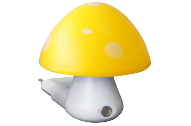 Παιδικό Φωτάκι Νυκτός Πρίζας Led Aca Μανιτάρι 846LED4SY - Κίτρινο