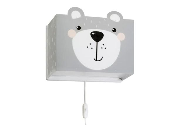 Παιδικό Φωτιστικό Τοίχου Ango Little Teddy 64578 - Γκρι