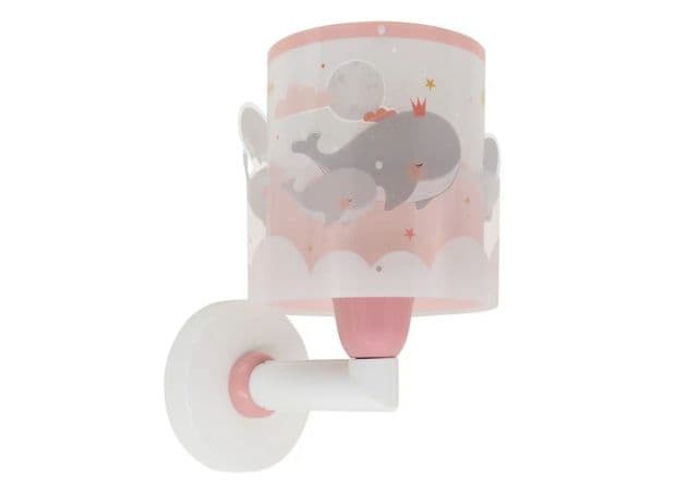 Παιδικό Φωτιστικό Τοίχου Ango Whale Dreams 61179S - Ροζ