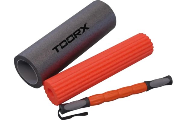 Foam Roller Toorx AHF-091 3 σε 1 45x15cm - Γκρι/Πορτοκαλί