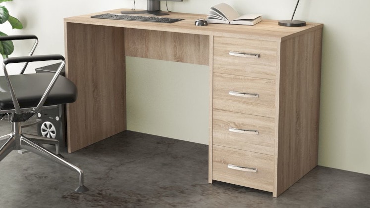 Γραφείο Υπολογιστή Kitwood από Μελαμίνη 100x60cm - Oak