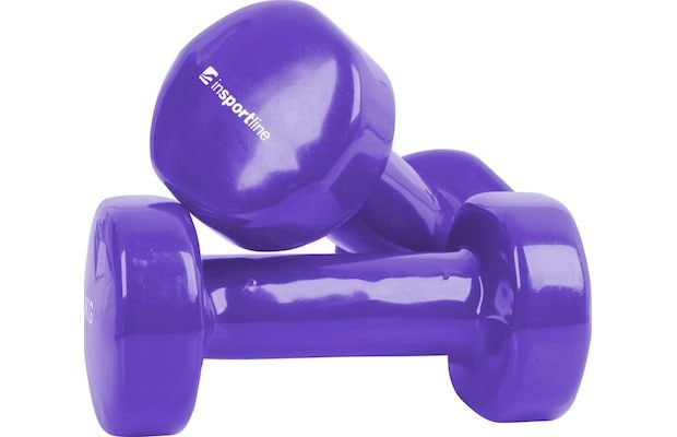 Σετ Βαράκια Εξάγωνα 1kg InSPORTline από Βινύλιο - Μωβ