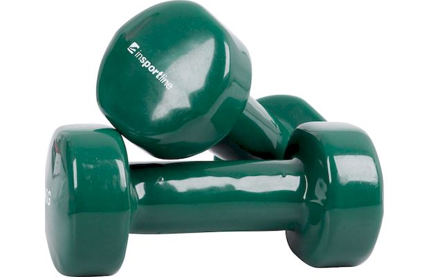 Σετ Βαράκια Εξάγωνα 3kg InSPORTline από Βινύλιο - Σκούρο Πράσινο
