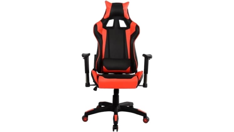 Καρέκλα Gaming 24Mall Zen C500253 από Δερματίνη - Μαύρη/Κόκκινη