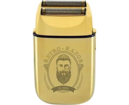 Επαγγελματική Ξυριστική Μηχανή ZZ RETRO RAZOR Χρυσό 44728 Προσώπου Επαναφορτιζόμενη