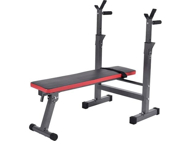 Οριζόντιος Πάγκος Γυμναστικής Viking 757 125x57x80-105cm - Μαύρο/ Κόκκινο