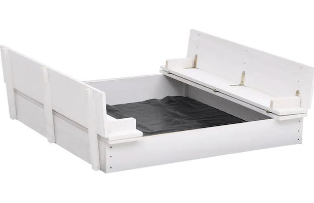 Vidaxl Αμμοδόχος 95x90x15cm Ξύλινη - Λευκό