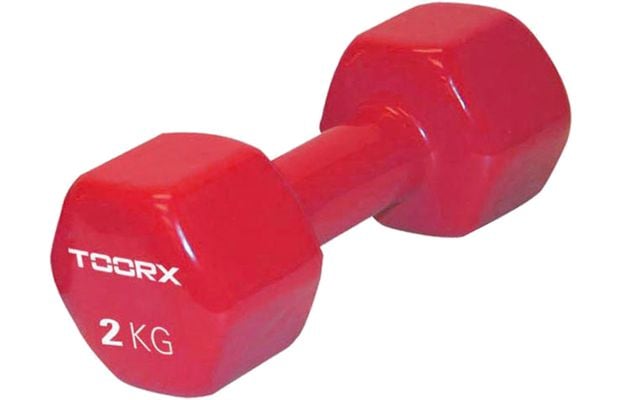 Βαράκι Εξάγωνο 2kg Toorx 10-432-077 Βινυλίου - Κόκκινο