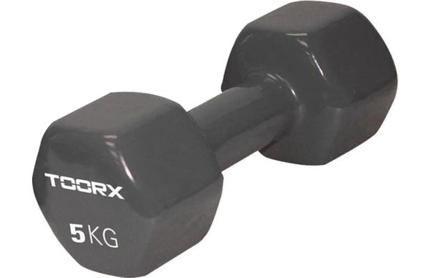 Βαράκι Εξάγωνο 5kg Toorx 10-432-080 Βινυλίου - Σκούρο Γκρι