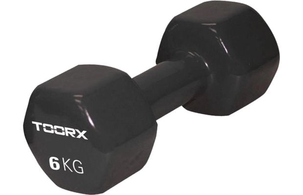 Βαράκι Εξάγωνο 6kg Toorx 10-432-081 Βινυλίου - Μαύρο
