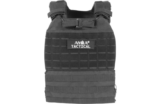 Γιλέκο 6.2kg Ρυθμιζόμενου Βάρους Amila Military Vest 95101 με Αφαιρούμενα Βάρη - Μαύρο