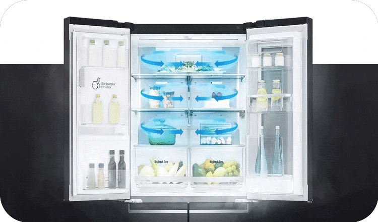 Ψυγείο Ντουλάπα LG GMX945NS9F 638Lt Multi Door Total No Frost με InstaView, Door-in-Door®, NatureFRESH™, Multi Air Flow, Pure N Fresh, WiFi, DoorCooling+™, UV Nano, Inox