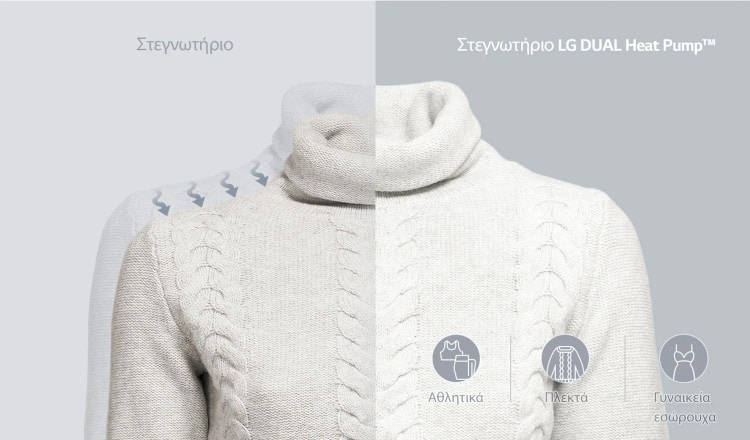 Στεγνωτήριο LG RH10V9AV2WR 10kg Υβριδικό με Aντλία θερμότητας , Smart Pairing, ThinQ™ , Smart Diagnosis, Wifi Λευκό
