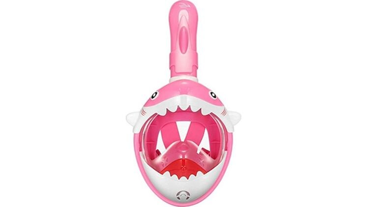 Παιδική Μάσκα Θαλάσσης Thenice Kf-3 Καρχαριάκι Full Face Snorkel Mask XS/S - Ροζ