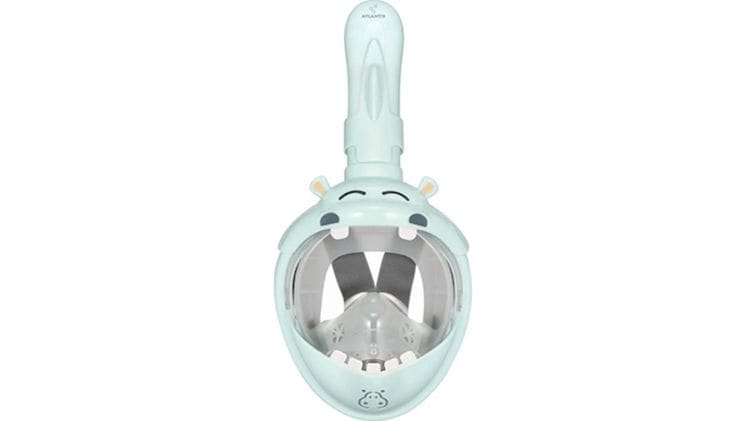 Παιδική Μάσκα Θαλάσσης Thenice Kf-4 Ιπποποταμάκι Full Face Snorkel Mask XS/S - Γαλάζιο