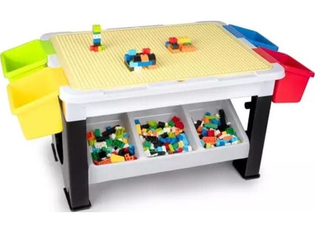 Eddy Toys Παιδικό Τραπέζι Κατασκευής Με Τουβλάκια 300 Τμχ