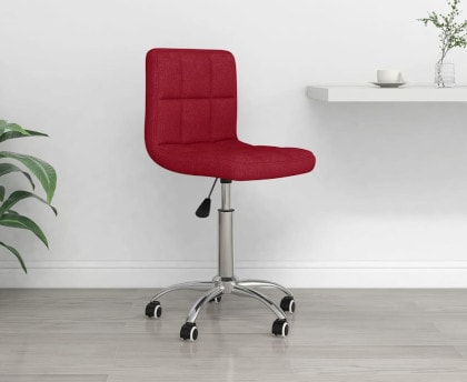 Καρέκλα Γραφείου Περιστρεφόμενη VidaXL από Ύφασμα - Μπορντό