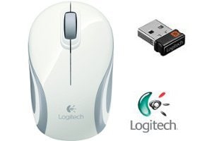 Logitech M187 Wireless Mini Mouse White